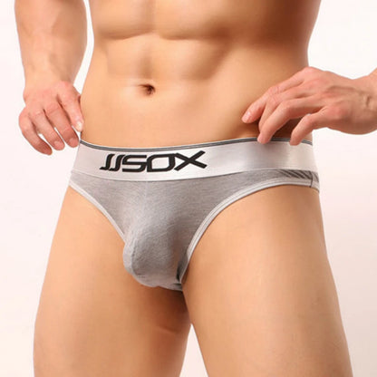 Cueca Male Wide Belt Solid Underpants Briefs