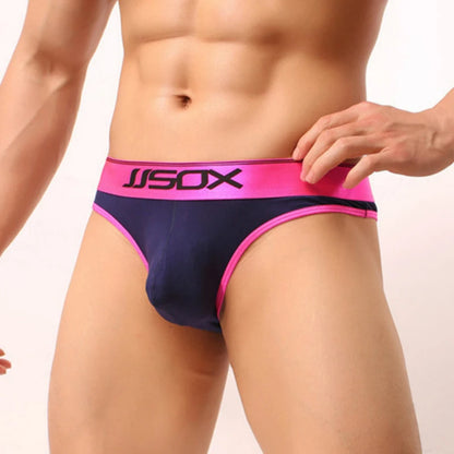 Cueca Male Wide Belt Solid Underpants Briefs