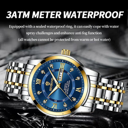 2024 New Men Watch Business Man Luxury Watch Automatic Watches Mens Luminous Waterproof Fashion Quartz Wristwatches Montre Homme
