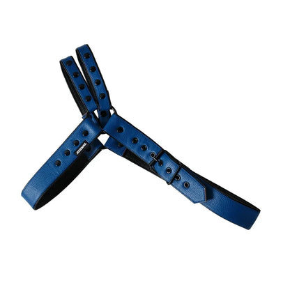 Men's Leather Tri Harness Chest Armor Buckles Adjustable Size Removable Pouch Faux Leather Jockstrap Gay Underwear  Costumes