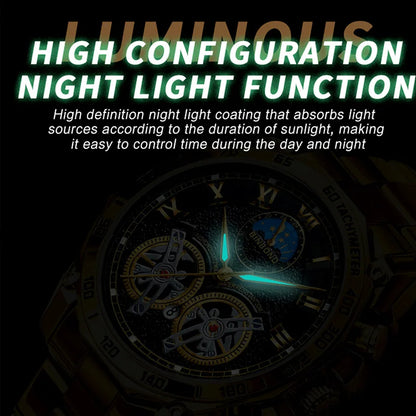 BINBOND Luxury Men Quartz Watches Fashion Concept Decorative Dial Casual Military Sports Wristwatch Waterproof Men's Clock