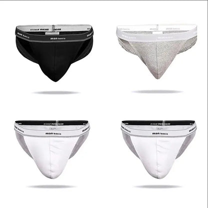 1/4pcs Men High Fork Cotton Briefs