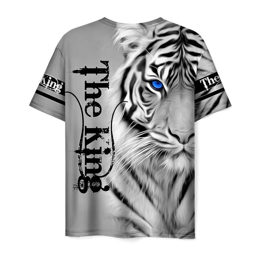 Lion 3D Printing T-shirt Personalized Customization High Quality Large Size Sports Casual Short Sleeve Summer Street Clothing