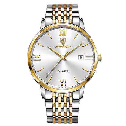POEDAGAR Luxury Sports Men's Wristwatch Stainless Steel Waterproof Date Man Watch High Quality Casual Fashion Quartz Men Watches