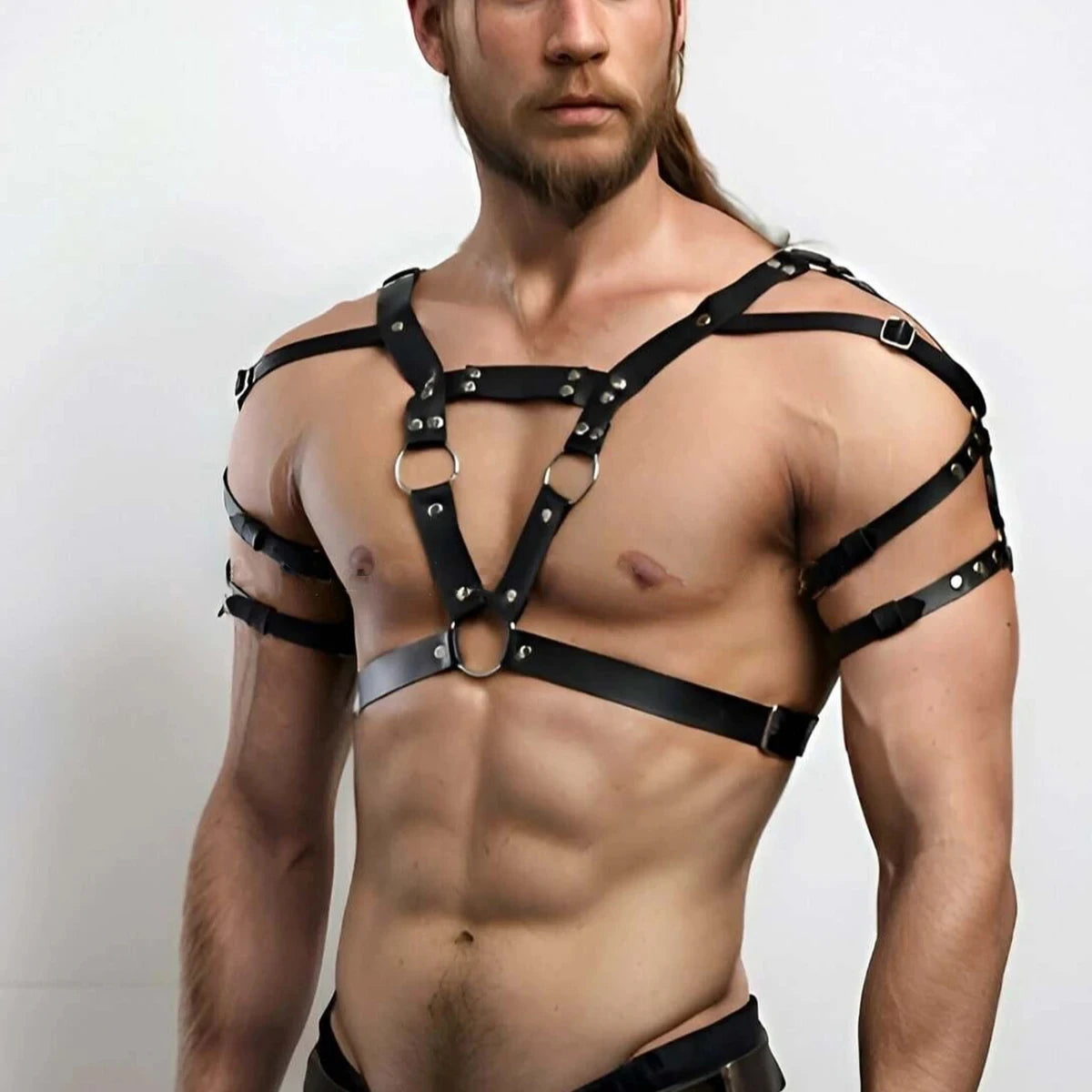 Fashion Men Sexy Fetish Leather Harness Bondage Body Lingerie Harness Gay Adult Adjustable BDSM Erotic Gallowses Belts Harness